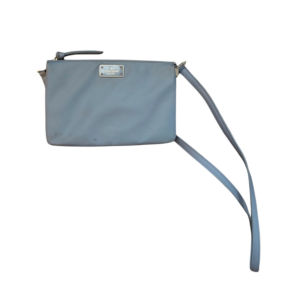 kate spade light blue crossbody wristlet with strap